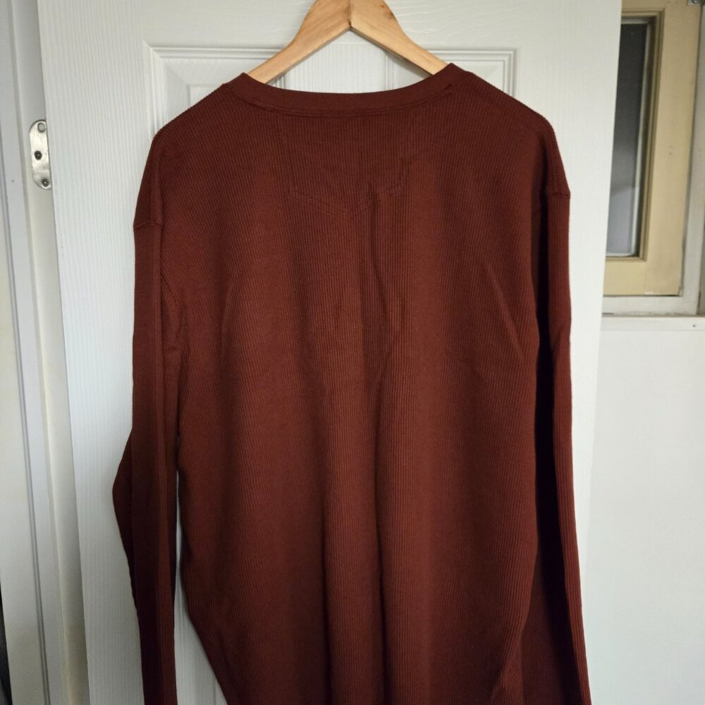 NWT Eddie Bauer XL Waffle Knit Henley Shirt (26" PTP) - Picture 2 of 9